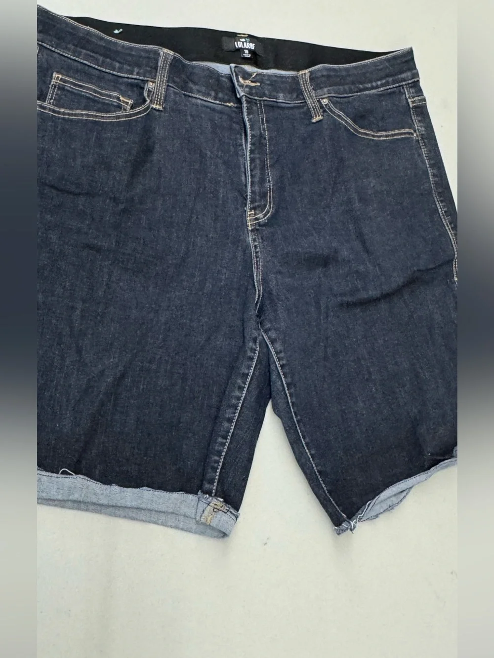 LuLaRoe Dark Indigo Denim Women's Plus Size Jean Shorts Size 38 / 18